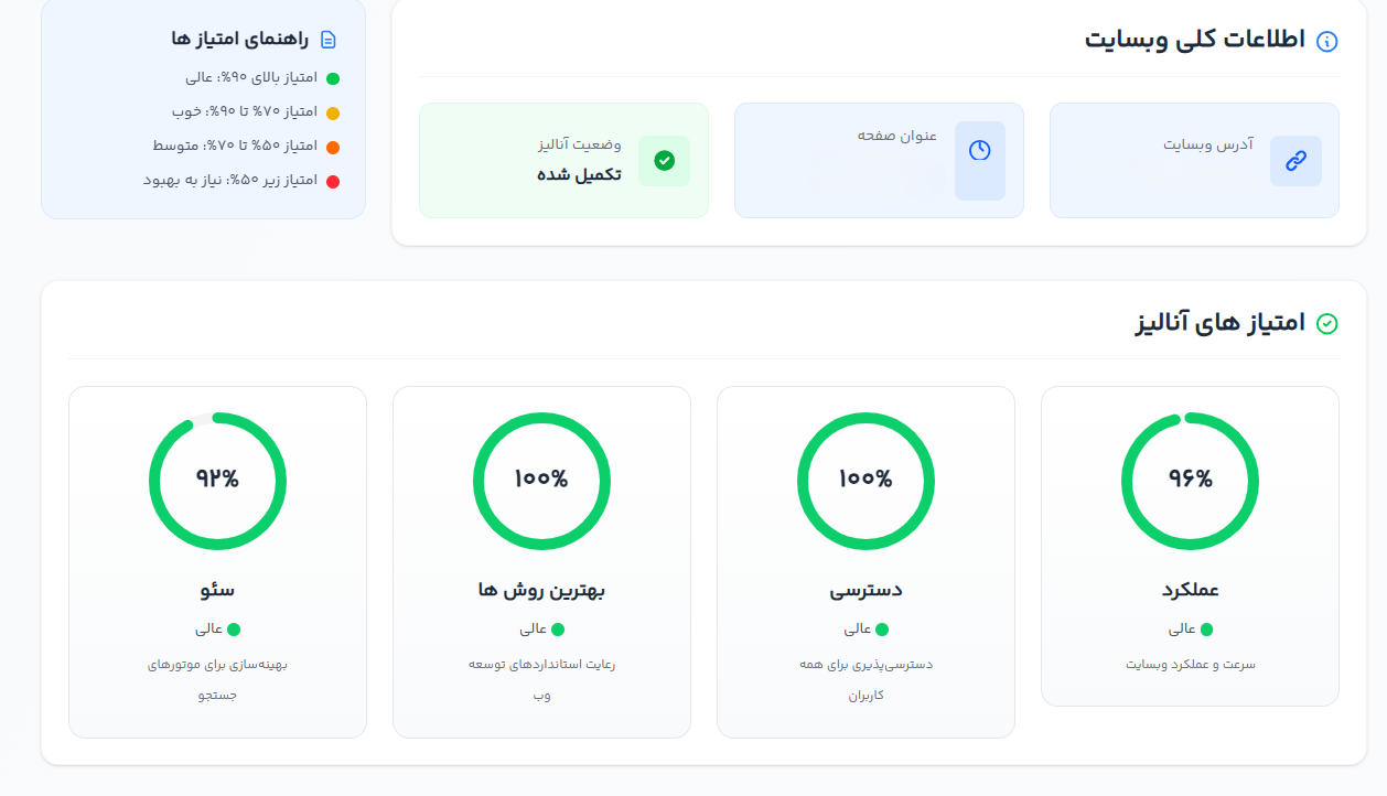 نمونه گزارش بخش اول